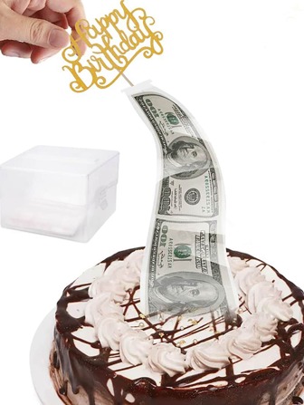 24 piezas/set de plástico Decoración de pastel , moderno con diseño de letra Decoración superior detorta para de fiesta de cumpleaños