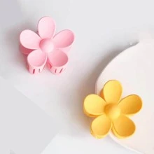 Sweet Flower Design Hair Claw, Fresh Style Hair Grip Clamp - Multicolor - View 3