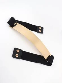 Elegant Metallic Decoration Simple Style Waist Belt Halloween Summer, School Fall, Autumn, Halloween - Gold - View 4
