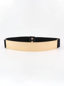 Elegant Metallic Decoration Simple Style Waist Belt Halloween Summer, School Fall, Autumn, Halloween - Gold - View 2