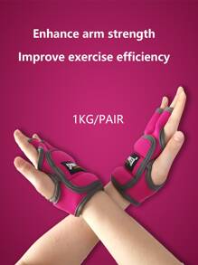 1kg Pink Lady Hand Weights Gloves Wrist Weights For Home Workout Exercise Walking Running Strength Training Weight Lifting - Pink - View 1
