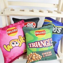 Creative Làm Đồ chơi nhồi bông Khoai tây chiên Hình dạng & Có thể giặt được Chó Teddy Bạn đồng hành Đồ chơi - Đỏ - Xem 2