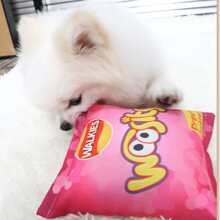 Creative Làm Đồ chơi nhồi bông Khoai tây chiên Hình dạng & Có thể giặt được Chó Teddy Bạn đồng hành Đồ chơi - Đỏ - Xem 1