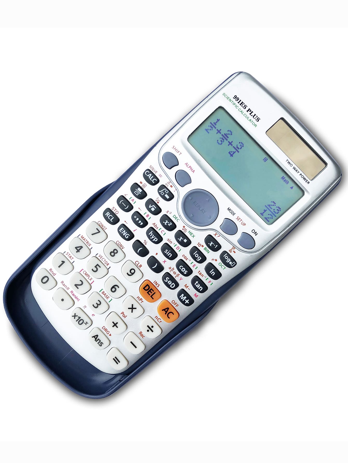 آلة حاسبة علمية بعرض نصوص طبيعي وشاشة مزدوجة – للط...