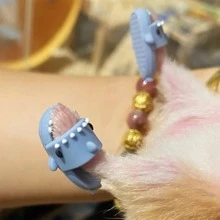 Zapatos gracioso dulce tiburón para de mascota hámsters sesión de fotos - Azul - Ver 2