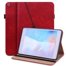 GLANDOTU Tablet Case Compatible With Samsung IPad Tablet PU Leather Multi-Angle Stand Folio Case, Stripe Red