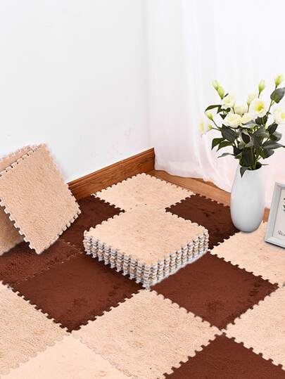6pcs/set EVA Door Mat, Modern Two Tone Indoor Outdoor Rug For Home