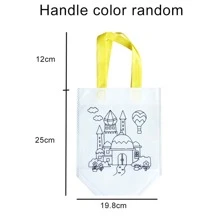 1set Random Pattern PP Gift Bag, Modern Reusable Gift Wrapping Bag For Party - White - View 2
