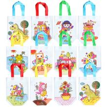 1set Random Pattern PP Gift Bag, Modern Reusable Gift Wrapping Bag For Party - White - View 4