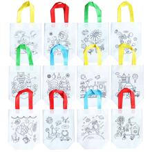 1set Random Pattern PP Gift Bag, Modern Reusable Gift Wrapping Bag For Party - White - View 3