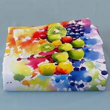 3pcs Fruit Patterned Multicolor Polyester Digital Printed Duvet Cover Set - Multicolor - View 9