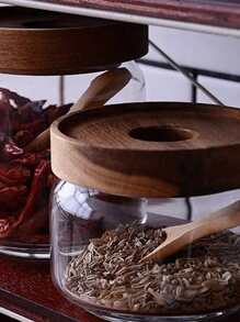 1 件随机迷你木勺，适用于奶粉、香料、调味品、糖、蜂蜜、茶和咖啡圣诞礼物 - 彩色 - 查看 5