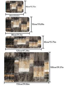 1入組幾何圖案地毯客廳大面積地毯地毯現代家庭客廳裝飾用品可水洗地墊臥室休閒服地毯 - 彩色 - 查看 3