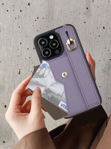 Etui portfelowe z paskiem na nadgarstek i podstawką kompatybilne z 11 Pro Max, 12 Pro Max, 13 Pro Max, 14 Pro Max, 14 Plus, 16e, 15 Pro Max, Galaxy S20 Ultra, S21 Plus, S21 Ultra, S22 Plus, S23/S24/S25 Ultra, Xperia Ace III, Xperia1 V, Xperia5 V, Xperia10 V