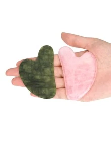 2pcs Gua Sha Board Natural Jade Stone GuaSha Scraping Facial Massage Tool For Relieve Fine Lines And Wrinkles Heart Shape Skin Care Tool SPA Massager For Body Relaxing,Beauty,Skin Care Products,Spa,Self Care,Skin Care Tools,Face Care,Esthetician Supplies,Massage,Face Massage Tool,Face Roller - Multicolor - View 6