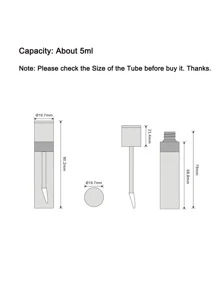 2 x 5ml lip gloss tubes - Black - View 6