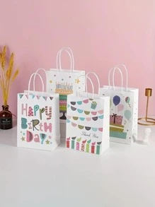 6 cái/bộ túi đựng quà chúc mừng sinh nhật độc đáo - Túi quà sinh nhật Túi quà - Túi giấy quà tặng - Túi đựng quà mẫu giáo hoạt hình cho trẻ em - Nhiều màu - Xem 1