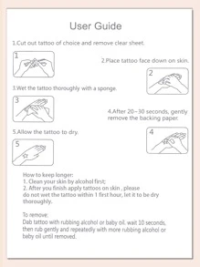 3pcs Butterfly Temporary Tattoo Stickers - Brown - View 6