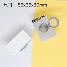 1 件微型多功能洗衣机、滚筒洗衣机模型、场景道具最佳礼物 - 銀色 - 查看 3