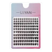 120pcs Lc07 Mixed Size Diy Self-Grafting False Eyelashes, Christmas Natural Thin Stem, Slouchy Three Steps To Make Lash Fans Lash Clusters,Eye Lash Clusters,Individual Eyelashes,Lashes,Fake Lashes
