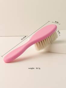 髮刷,1入組粉色塑膠手柄頭髮掃流蘇刷適用於兒童頭髮洗滌切割造型雕刻清潔 - 粉色 - 查看 5