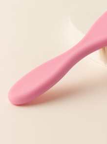 髮刷,1入組粉色塑膠手柄頭髮掃流蘇刷適用於兒童頭髮洗滌切割造型雕刻清潔 - 粉色 - 查看 4