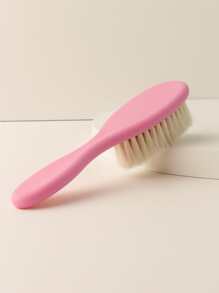 髮刷,1入組粉色塑膠手柄頭髮掃流蘇刷適用於兒童頭髮洗滌切割造型雕刻清潔 - 粉色 - 查看 1