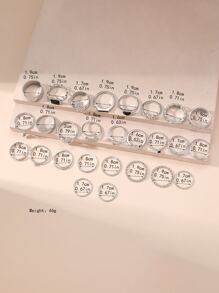 27件套几何镂空蛇形蝴蝶心形镶嵌水钻个性化轻奢华丽风女士戒指套装，情人节、妈妈、母亲节礼物 - 銀色 - 查看 3