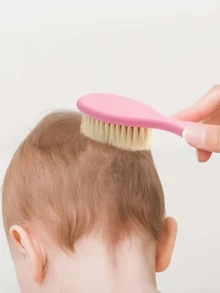 髮刷,1入組粉色塑膠手柄頭髮掃流蘇刷適用於兒童頭髮洗滌切割造型雕刻清潔 - 粉色 - 查看 6