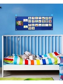 Teacher's Visual Schedule Pocket Chart For Classroom, Daily Work Planner, And Card Storage - Blue - View 2