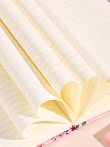 A6 Rural Style Ditsy Floral Notebook With Hardcover 96 Sheets Random Shipment - Multicolor - View 4