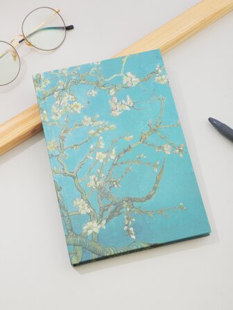 1入組花卉圖案筆記本適用於子彈日誌