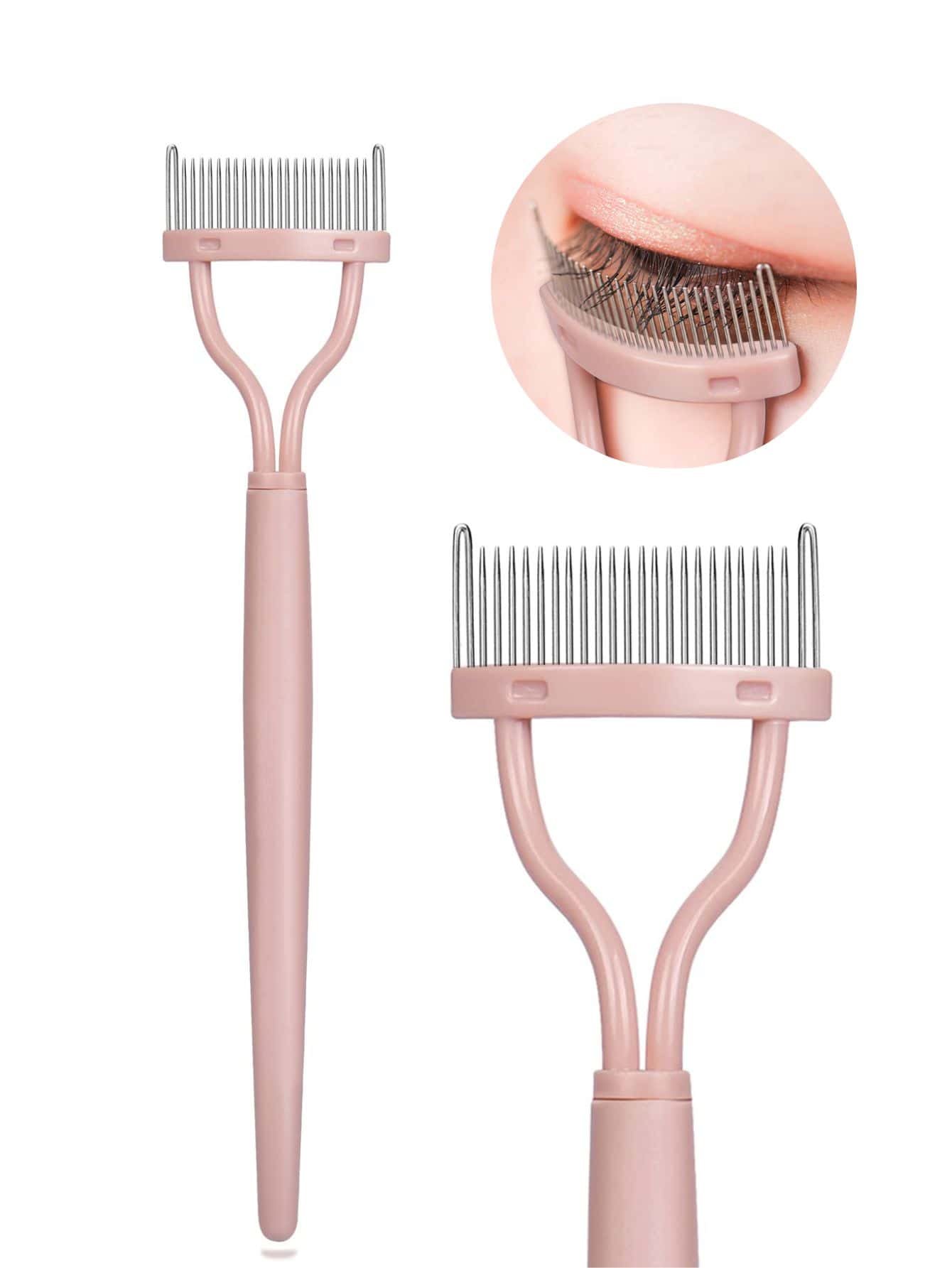 1pza Peine Cepillo Separador De Pestañas Uso Profesional - Multicolor - Ver 1