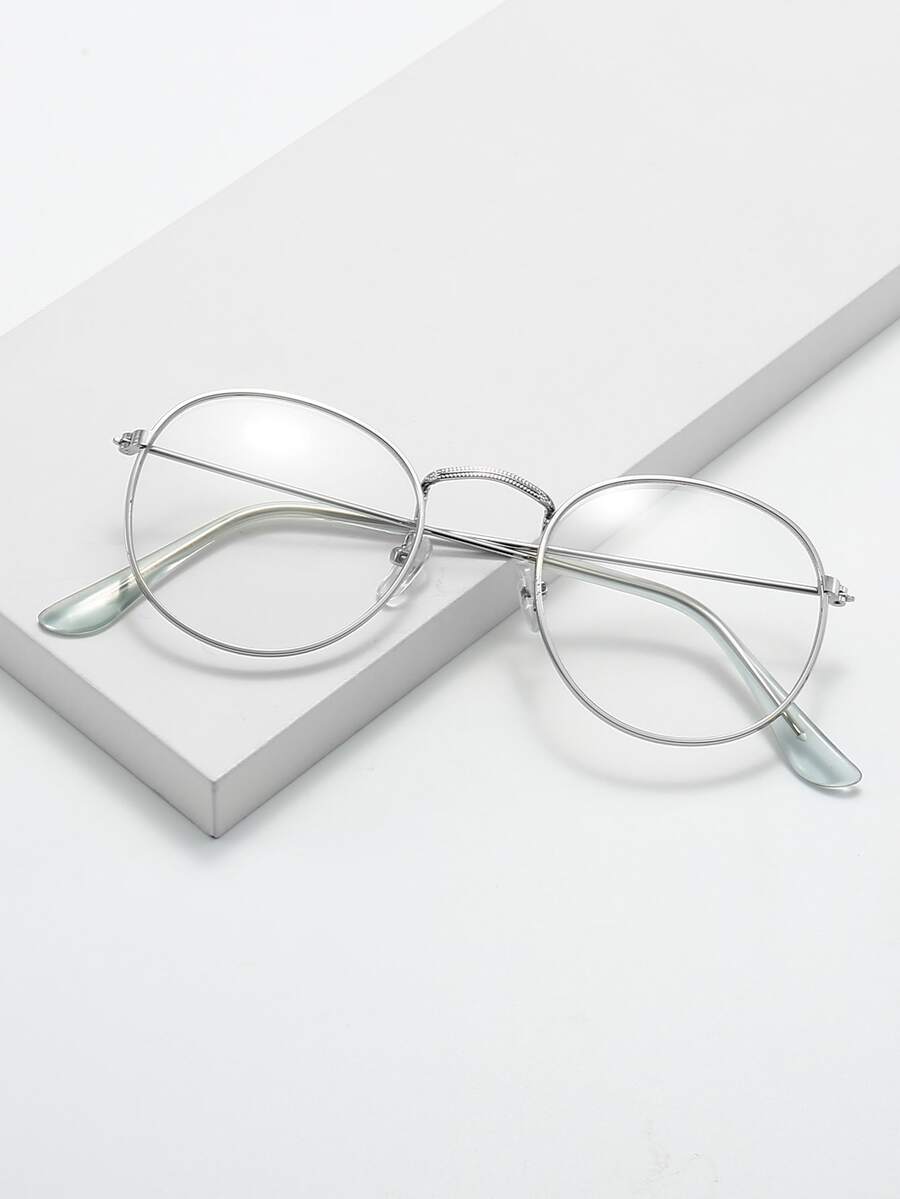 Small Frame Prescription Glasses - Silver - View 1