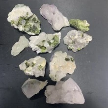 綠色萊馬克石庭園石英礦物晶體教學標本 - 綠色 - 查看 10