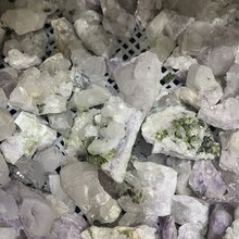 綠色萊馬克石庭園石英礦物晶體教學標本 - 綠色 - 查看 5