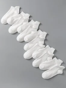 12 Pairs White High Heel Grip Ankle Socks For Women, Breathable & Sweat-resistant