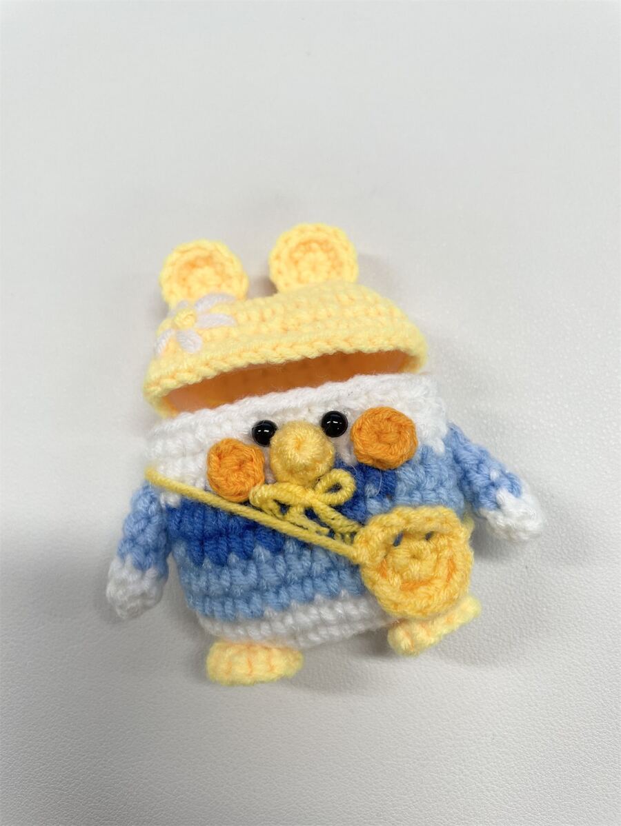 可愛毛絨背包鴨子兼容 Apple Airpods3 無綫耳機保護套軟套適用於 Airpods1/2 - 黃色 - 查看 1