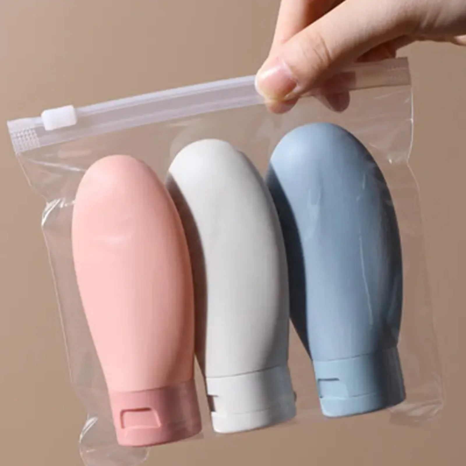 3 PCS Silicone Leak Proof Travel Bottles Set Carry On Refillable