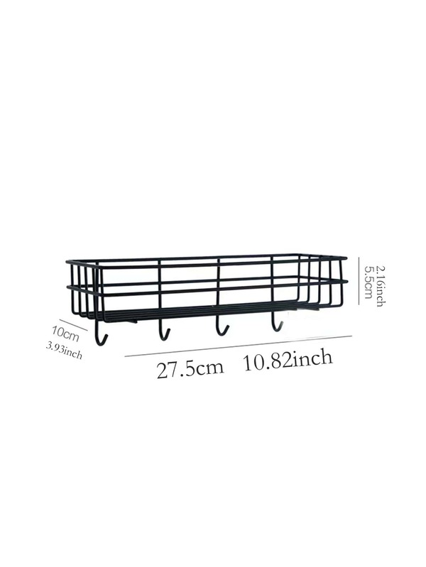 1pc Iron Art Wall Mounted Bathroom Storage Rack SHEIN USA