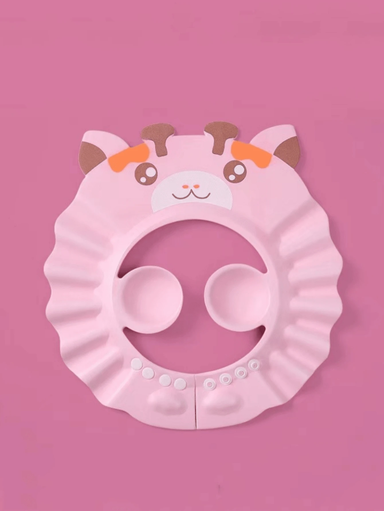 1入組淋浴兒童卡通設計洗髮水帽子 - 粉色 - 查看 1