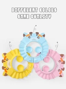 1入組淋浴兒童卡通設計洗髮水帽子 - 粉色 - 查看 2