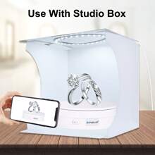 PULUZ 15cm USB 電動旋轉展示架攝影用道具拍攝檯，可承載1-5kg（白色）