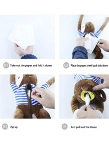 Hộp đựng khăn giấy ô tô - Cà phê nâu - Xem 6