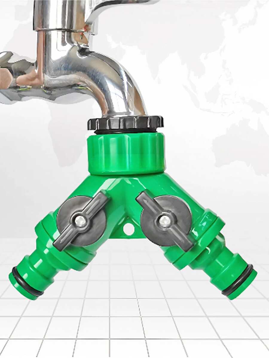 耐用專業 2 路草坪水灌溉噴頭管分流器 Y 型適配器螺絲軟管分流器花園軟管管道連接器龍頭連接器