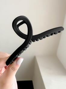 1 件女士 13 厘米大号后脑勺发夹休闲情人节爪夹发夹发夹发夹发夹发夹发爪夹，黑色发饰秋冬度假装女士 - 黑色 - 查看 3