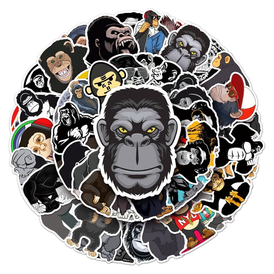 1 Set Monkey Pattern Graffiti Sticker - Multicolor - View 1