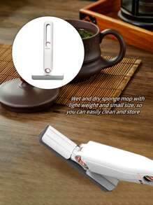 1入組海綿拖把家庭清潔工具家庭車便攜式迷你地面清潔刮水器玻璃螢幕桌子清潔拖把新款 - 彩色 - 查看 4