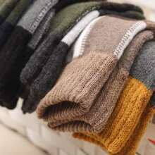 5 雙裝男士秋冬加厚保暖中筒襪 - 彩色 - 查看 4