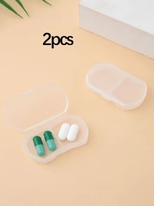 2pcs Pill Box Mini Pill Case 2/3 Grids Tablet Pill Organizer Case Dispenser Travel Tablet Holder Container Medicine Drug Storage Box Pill Box Pill Case Pill Organizer Pill Container College Vacation Cruise Summer Holiday Essentials Medical Bag Medicine Organizer Travel Accessories Travel Organizer Travel Essentials Travel Stuff Travelling Bag College Vacation Cruise Summer Holiday Essentials First Aid Kit